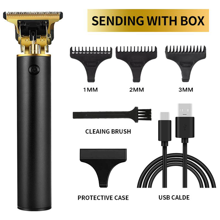 T9 Professional Cordless Hair Trimmer (Smooth Minimalist Edition Direct USB Charging - 3 Colors)