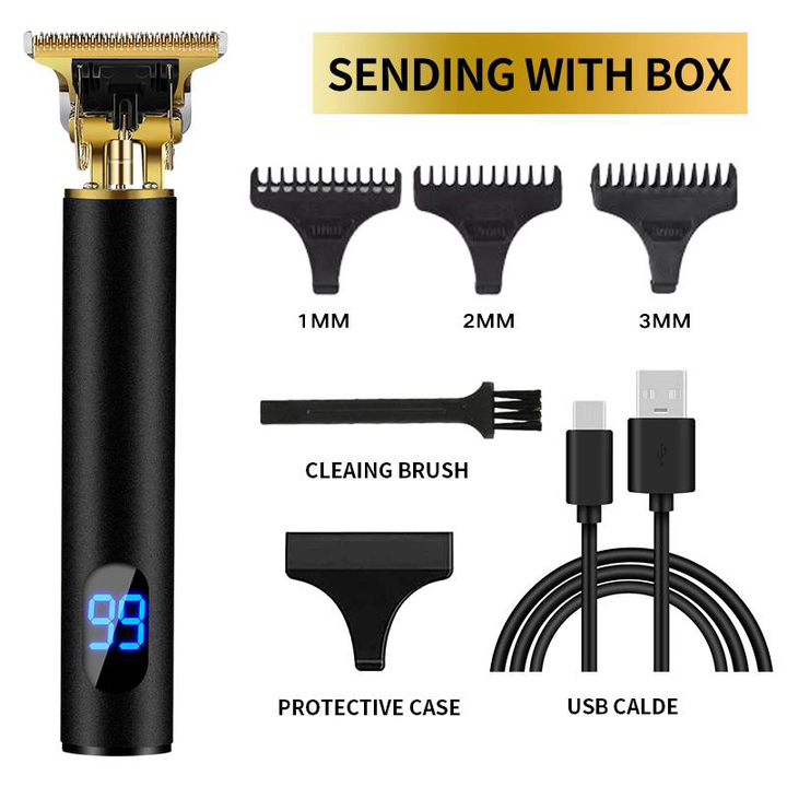 T10 Professional Cordless Hair Trimmer (Smart LCD Display Series - Direct Type-C Charging - 10 Styles)
