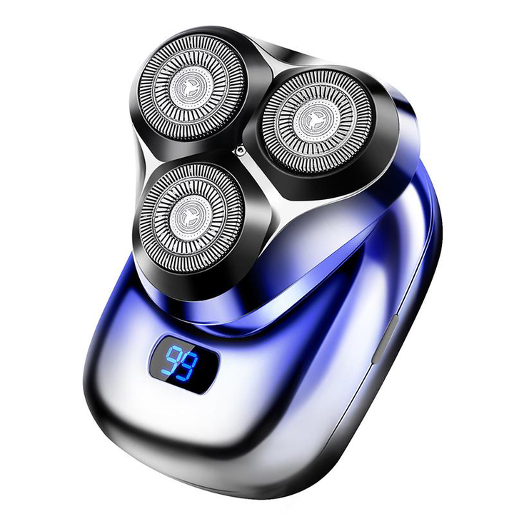 TS-099 3D Triple Floating Head Rotary Electric Shaver in Gradient Blue