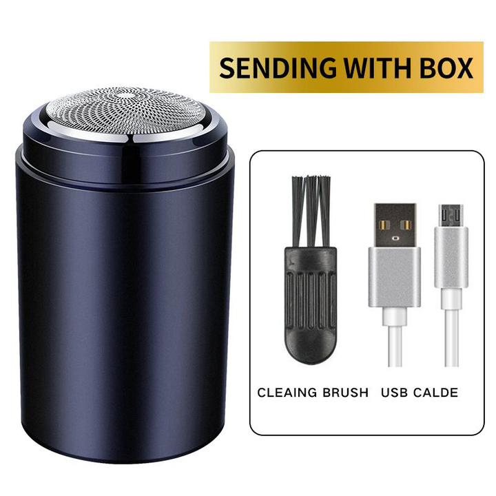 Heavy-Duty All-Metal Wide-Barrel Pocket Electric Shaver in Midnight Black