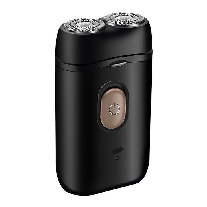 Professional Dual Floating Head Pocket Electric Shaver in Matte Black
