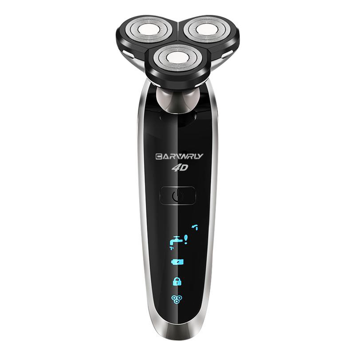 Professional 4D Triple Floating Head Rotary Shaver 01 in Black and Silver
