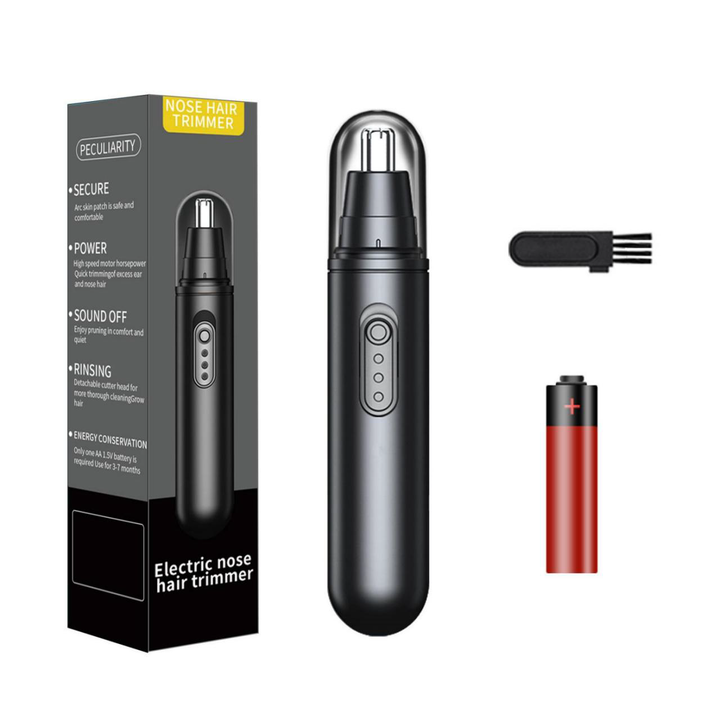 A9 Professional Battery-Operated Nose and Ear Hair Trimmer with Packaging Box