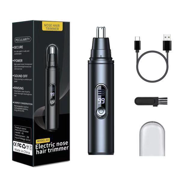 A5 Professional Rechargeable Nose and Ear Hair Trimmer with Digital LED Display
