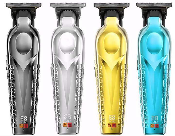 9013A Professional Cordless T-Blade Hair Trimmer with Turbo LCD Display in 4 Colors