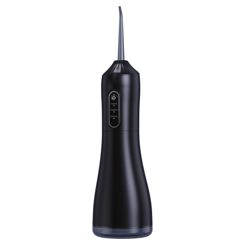 Professional Cordless Water Flosser with 4 Replacement Jet Nozzles in Matte Black