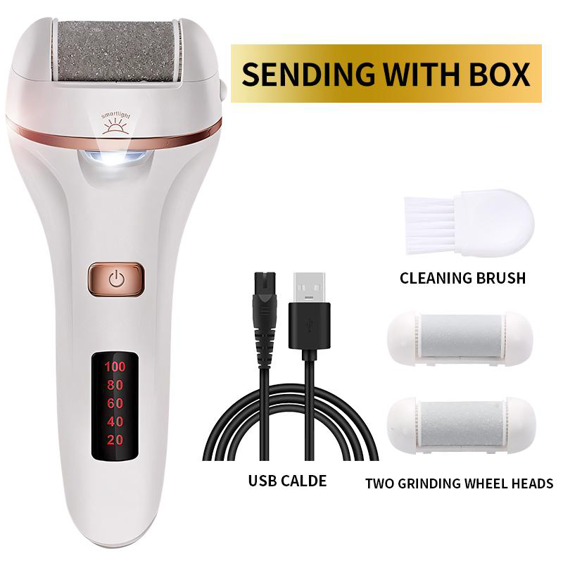 Professional Rechargeable Electric Foot Callus Remover with Smartlight LED