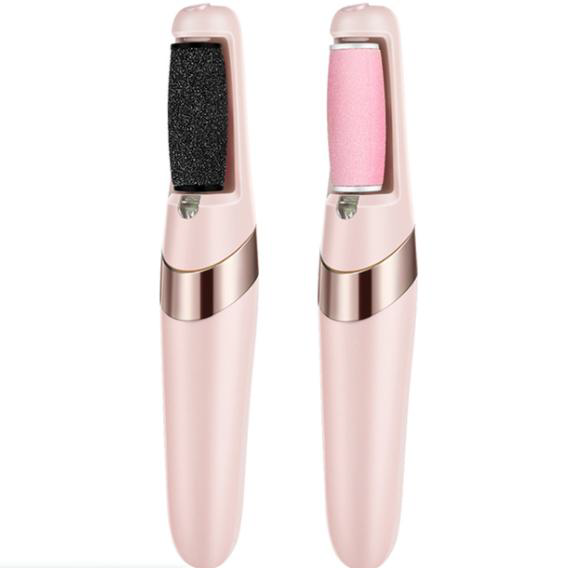 Slim Wand Rechargeable Electric Foot Callus Remover in Pastel Pink