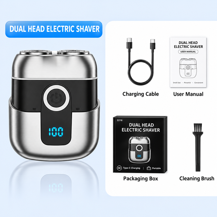 Model 2216 Dual Head Electric Shaver Set in English