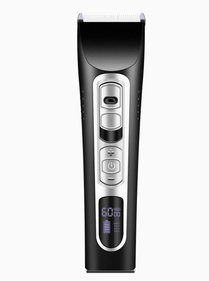 Professional Ergonomic Cordless Hair Clipper (Multi-Speed Fast-Charging LCD Edition)
