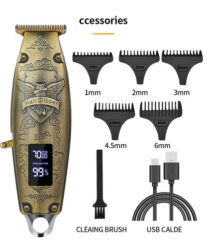 Professional Vintage Barber Salon Hair Clipper (Skull & Owl Relief Series - 2 Styles)