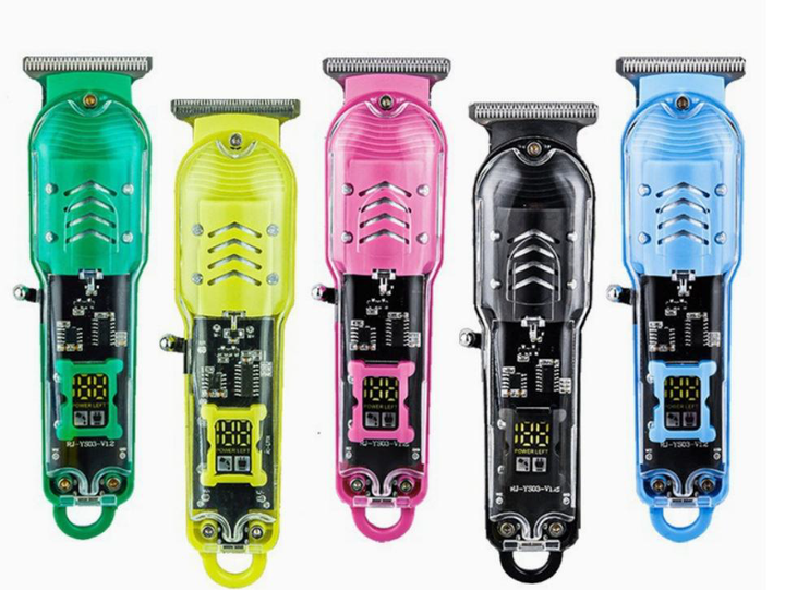 T9 Professional Transparent Cordless Hair Trimmer - 5 Colors