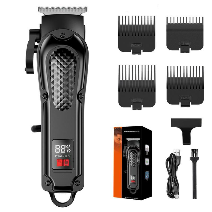 V901 Professional Cordless Hair Clipper - Carbon Fiber Grip with Box