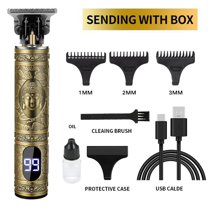 T9 Cordless Hair Trimmer - Antique Bronze Buddha LCD