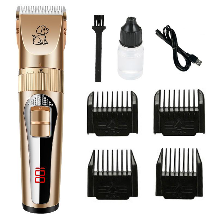 9910 Professional Pet Hair Clipper in Champagne Gold with Digital LCD