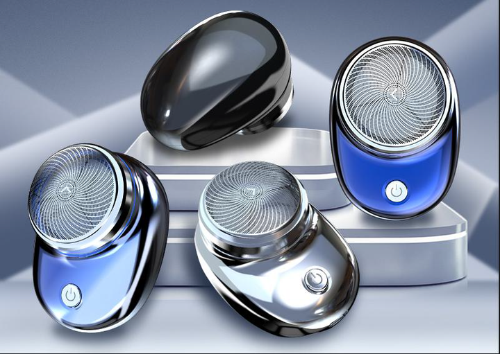 B1 Mini Portable Pebble Electric Shaver in 4 Electroplated Metallic Colors