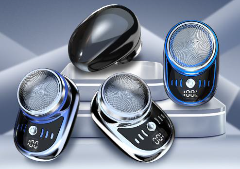B3 Mini Portable Pebble Electric Shaver with Smart Digital LED Display in 4 Colors