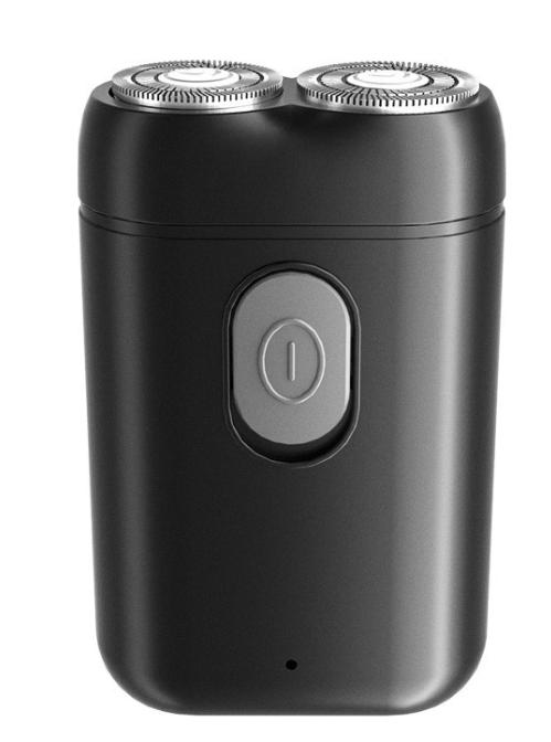 Professional Dual Floating Head Pocket Electric Shaver in Matte Black
