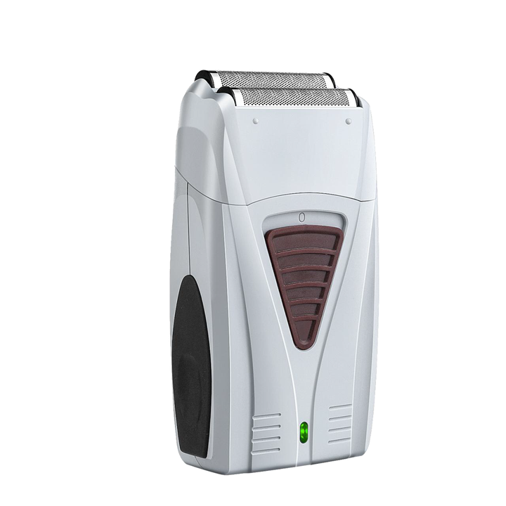 Professional Dual Floating Foil Shaver and Bald Head Razor in Pearl White