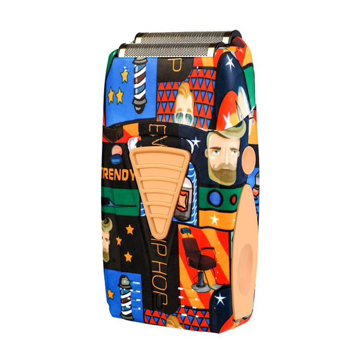 Professional Dual Floating Foil Shaver and Bald Head Razor 01 in Trendy Graffiti Pop-Art Edition