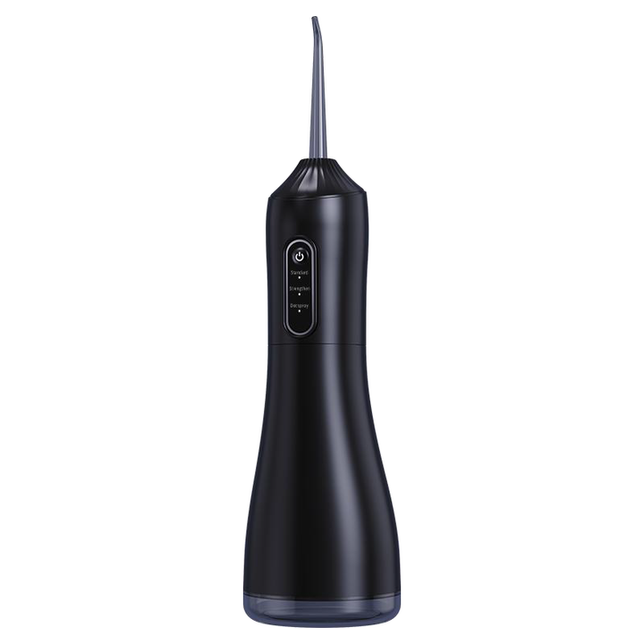 Professional Cordless Water Flosser with 4 Replacement Jet Nozzles in Matte Black