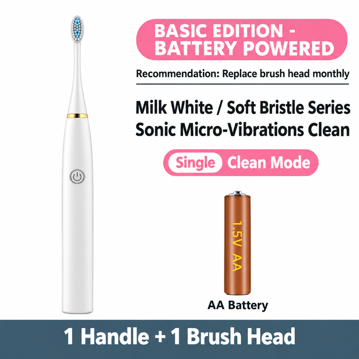 Battery-Operated Sonic Electric Toothbrush Specification in English