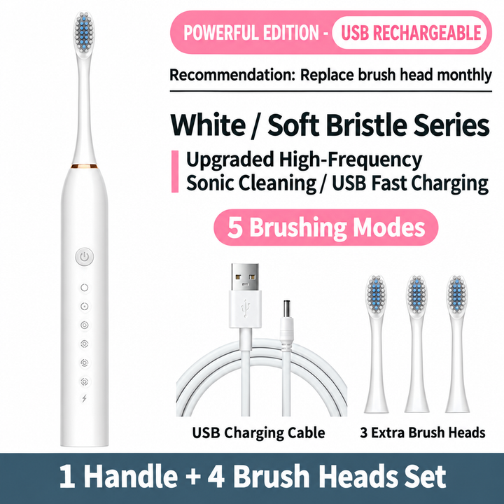X3 Rechargeable Sonic Electric Toothbrush Specification in English